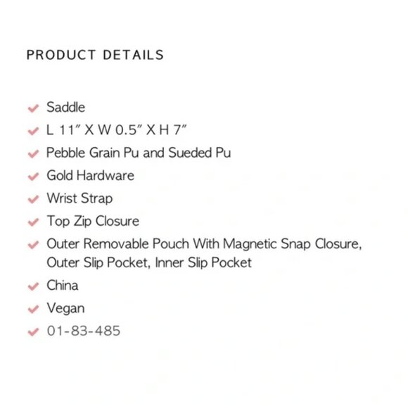 BOGO NWT Anthroplogie Shiraleah Arden Vegan Wristlet - Picture 11 of 13